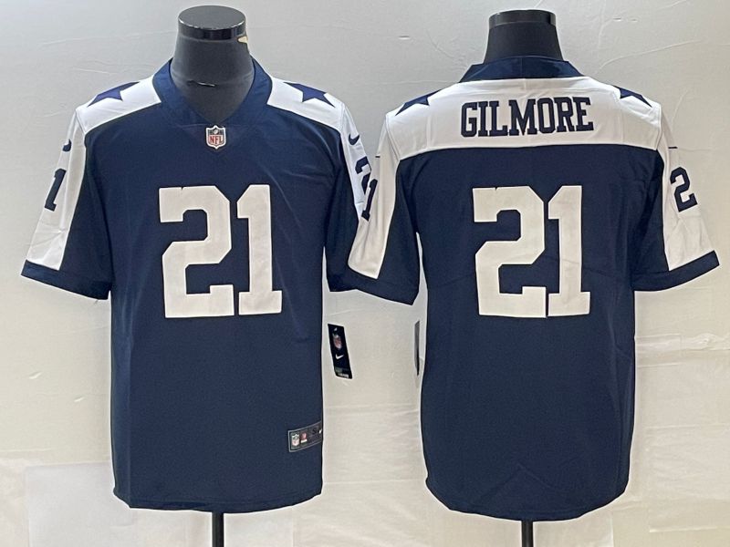 Men Dallas Cowboys 21 Gilmore Blue Thanksgiving Nike Vapor Untouchable Limited NFL Jersey